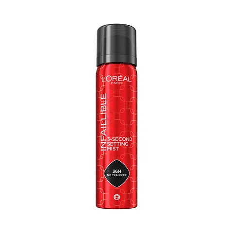 L'Oréal Paris Spray Fissante per il Make-Up, No Transfer, Ad Asciugatura Rapida, Tenuta