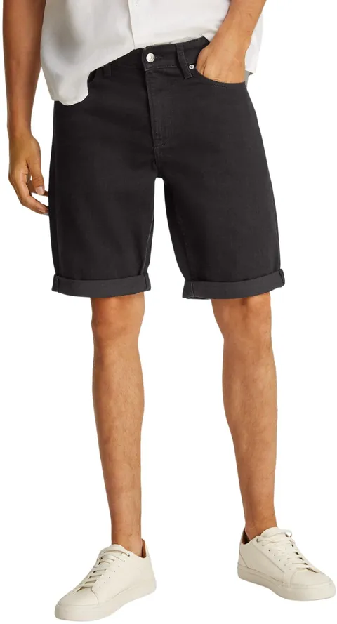 Calvin Klein Uomo Pantaloncini in Jeans Slim Fit, Nero (Denim Black), 29W