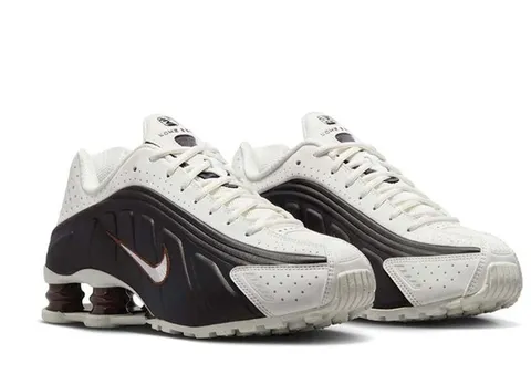 Nike AR3565-104 Shox R4 Donna, Sail/Sail-Black-Fauna Brown EU 40