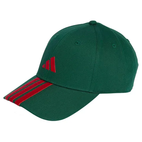 adidas Mixte Bball 3S cap New Logo, Team Dark Green/Better Scarlet, XXS-XS