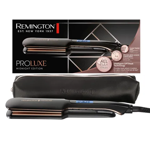 Remington Piastra Capelli Proluxe Midnight Wide Plate, Piastre in ceramica Ultimate