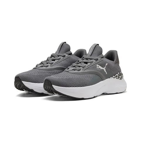 PUMA Scarpe da Corsa da Donna Softride Mayve Animal Wns su Strada, Grigio Scuro Nero