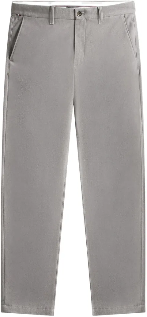 Tommy Hilfiger Uomo Pantaloni Chino Denton Brushed Marl Straight Fit, Grigio (Hydrogen Grey), 32W/32L