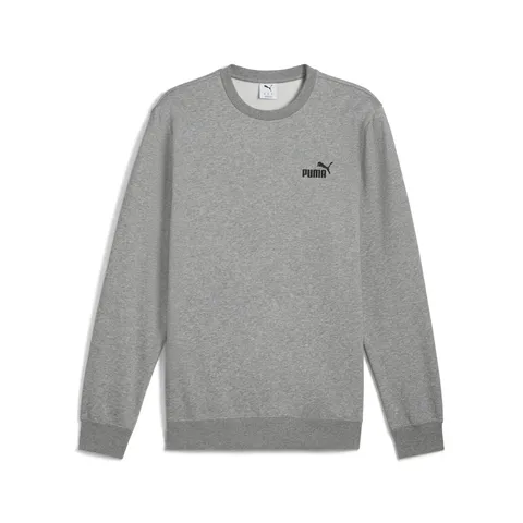 Puma Ess Small No. 1 Logo Crew FL, Felpe dell'equipaggio Uomo, Medium Gray Heather