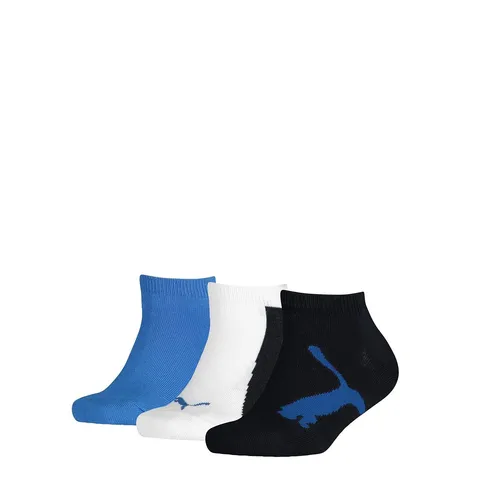 PUMA Bwt Sneaker 3p, Calzini Unisex - Bambini e ragazzi, Navy/White/Strong Blue, 35-38