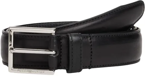 Tommy Hilfiger Uomo Cintura Hudson 3,0 cm Cintura in Pelle, Nero (Black), 90 cm