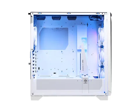 MSI MPG GUNGNIR 300R AIRFLOW WHITE Mid-Tower PC Case - Supporto E-ATX, 4 × 120 mm ARGB PWM Fan con Hub Controller, Stand GPU Verticale, Filtri Antipolvere, Gestione Cavi, USB Type-C 20Gbps