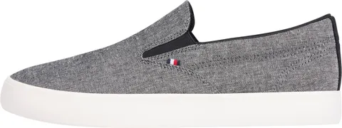 Tommy Hilfiger Uomo Sneakers Vulcanizzate Low Slip On da Infilare, Nero (Black), 40