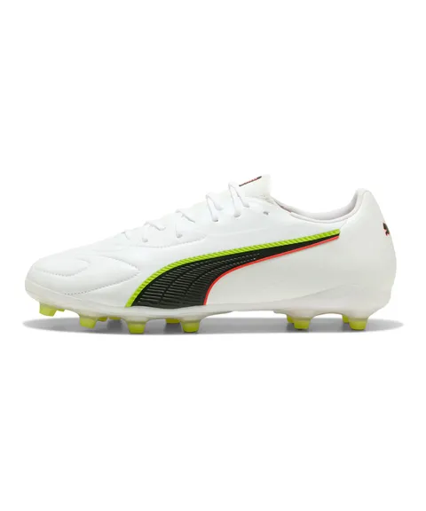 PUMA Unisex King 20 Match Fg/AG - Scarpe da Calcio, Colore: Bianco Brillante Rosso
