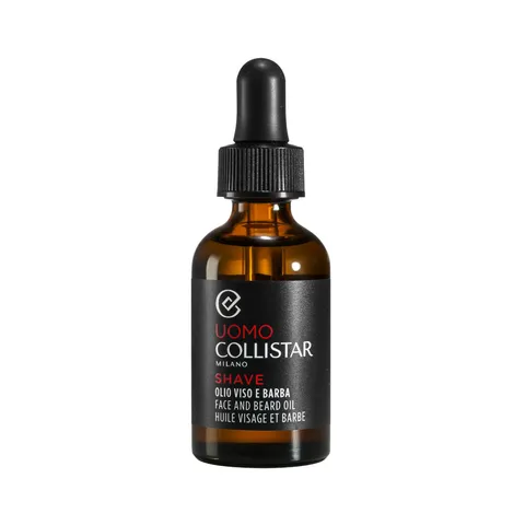 Collistar Uomo Olio Viso e Barba, Trattamento Pre e Post Rasatura, Leggero e di Facile