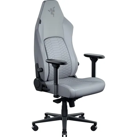 Razer Iskur V2 NewGen - Sedia ergonomica da gaming con comfort traspirante Pelle EPU di 2a gen con tecnologia CoolTouch - supporto lombare HyperFlex - delle spalle e base del sedile ampie | Grigio