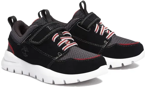 Boroughs Project Low Hook & Loop Sneaker Camoscio Nero