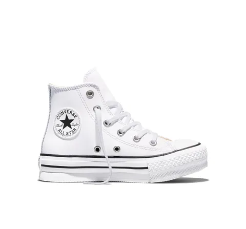 Converse A01016C Chuck Taylor all Star Eva Lift Leather Uomo, White/Natural Ivory/Black EU 31.5
