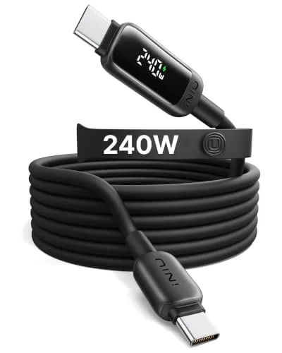 INIU 240W Cavo USB C a USB C, [2m] PD Cavo in Silicone per Ricarica Rapida