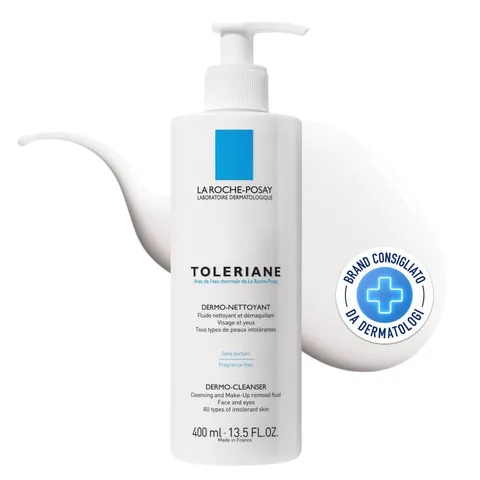 La Roche Posay Toleriane, Fluido Detergente e Struccante, Per Pelle Sensibile e Reattiva