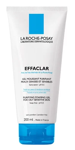 La Roche Posay Effaclar, Gel Detergente Schiumogeno, Per Pelli a Tendenza Acneica, Azione