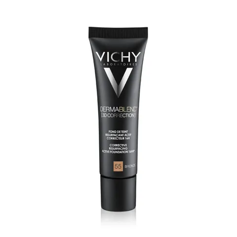 Vichy Dermablend Fondotinta Fluido 3D Correction, Tonalità 55, 30 ml