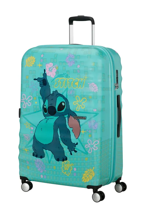 American Tourister Wavebreaker Disney - Stitch Valigia Rigida Grande (77 cm), Valigia da