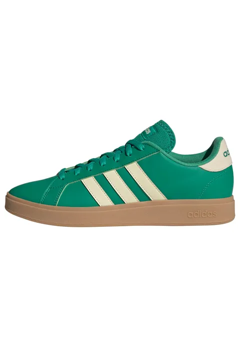 Adidas Uomo Grand Court Base 2.0 Shoes, Court Green/Warm Vanilla/Gum 3, 40 EU