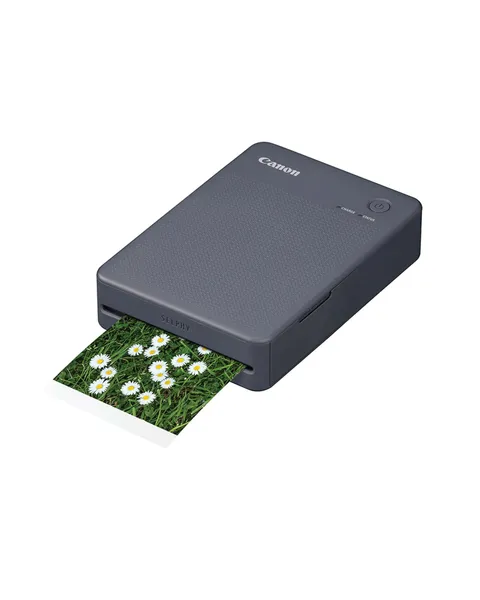 Canon Stampante portatile SELPHY QX20: stampa a sublimazione con Wi-Fi dal tuo dispositivo smart. 2 formati di stampe con adesivo rimovibile e ricarica USB-C - Nero (Senza inchiostro/carta)