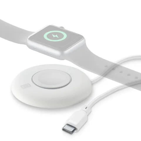 cellularline Wireless Power BASE Caricabatterie Wireless per Apple Watch, Ricarica 5W