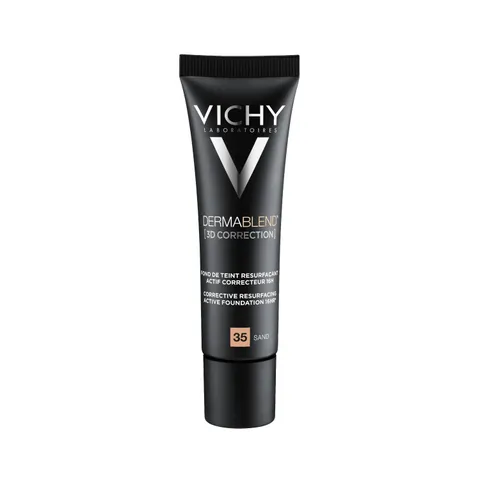 Vichy Dermablend Fondotinta Fluido 3D Correction, Ad Alta Coprenza, Imperfezioni Nascoste