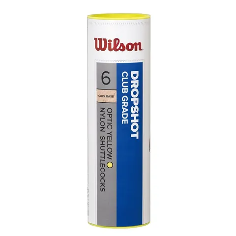 Wilson Dropshot Shuttlecocks Volani da Badminton, Confezione da 6, Plastica/Sughero
