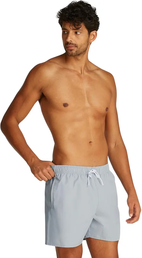 Calvin Klein Uomo Pantaloncino da Bagno Medium Drawstring con Logo, Grigio (Quarry), 5XL