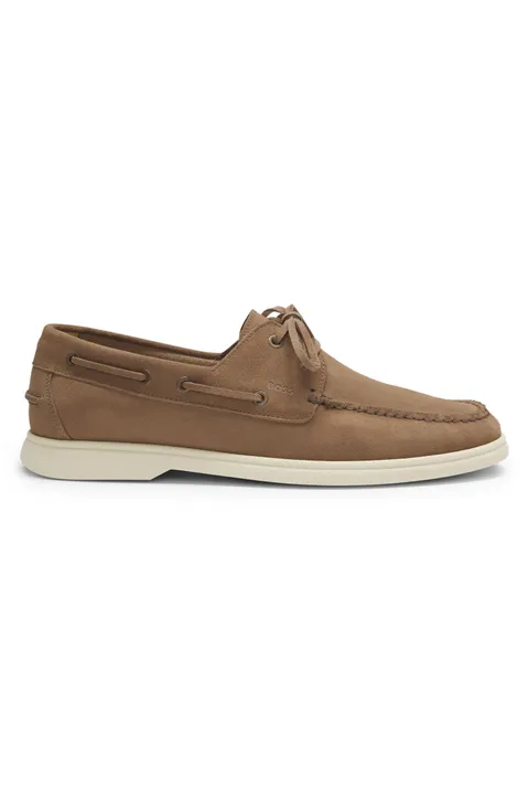 Boss Uomo Sienne SD 10247967 01 Boat Shoes, Beige Medio., 41 EU