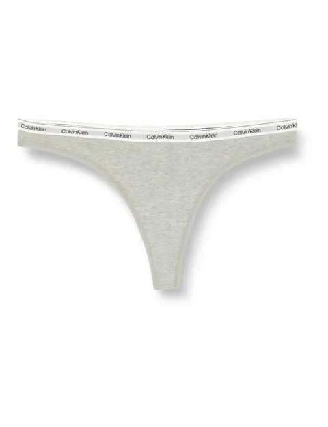 Calvin Klein Donna Perizoma con Fascia con Logo, Grigio (Grey Heather), L