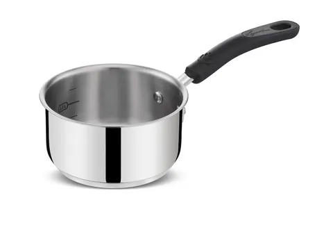 Lagostina Pratica Casseruola in Acciaio 18/10 con Manico Lungo in Silicone, Pentola per