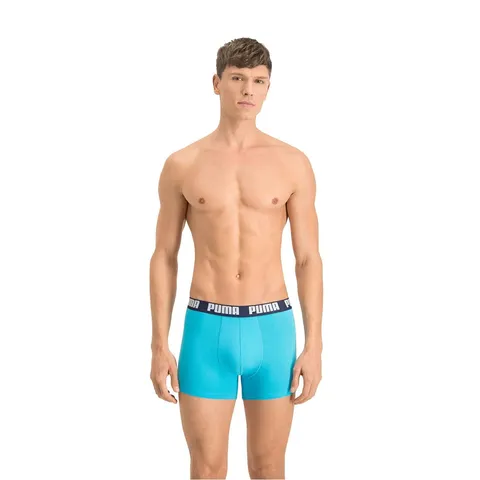 PUMA Everyday Basic Boxer 2p, Biancheria Intima Uomo, Blue Turquoise, M