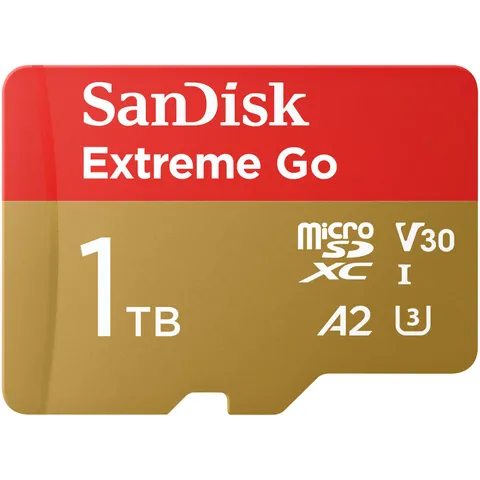 SanDisk 1TB Extreme Go scheda microSDXC + adattatore SD (per smartphones e Tablet