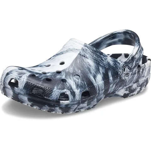 Crocs Unisex Adulto Classic Marbled Clog Sabot, White/Black, 37/38 EU