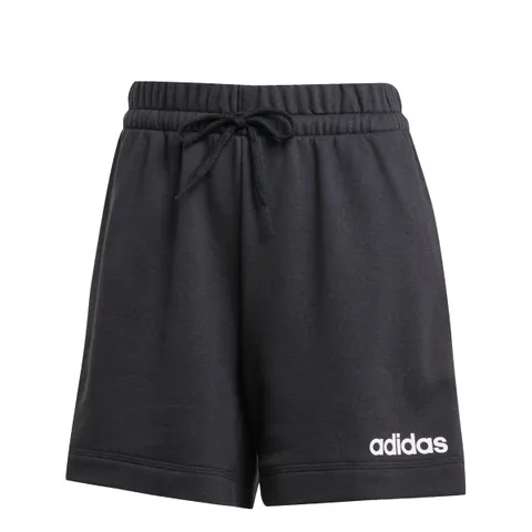 adidas Donna Essentials Linear French Terry Shorts, Black/White, XL