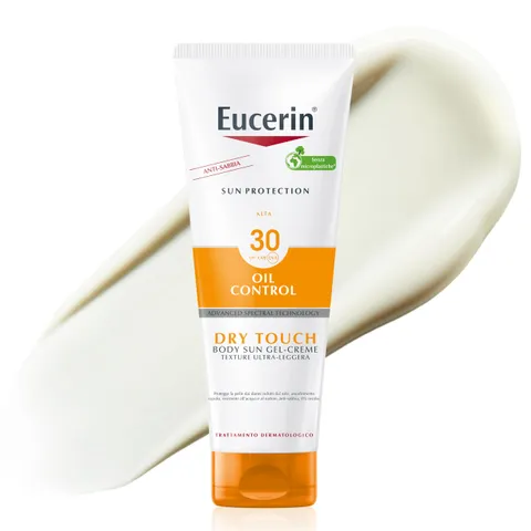 Eucerin Oil Control Dry Touch Body Sun Gel-Creme SPF 30 200 ml, Crema solare 30 in gel