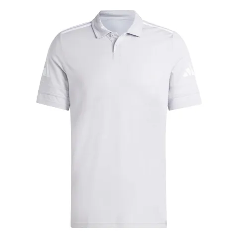adidas Uomo Squadra25 Cotton Polo Shirt, Team Light Grey/White, XL Tall