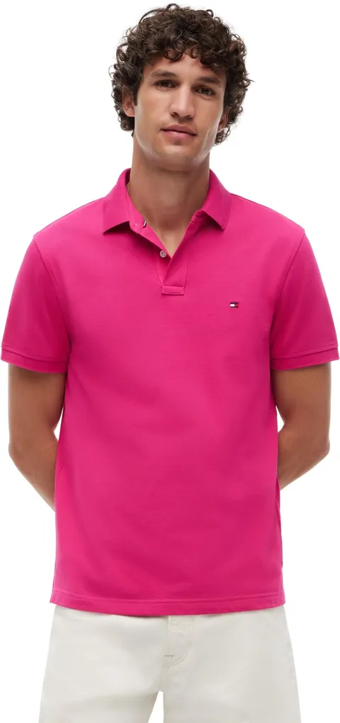 Tommy Hilfiger Uomo Maglietta Polo Maniche Corte 1985 Regular Fit, Rosa (Eccentric