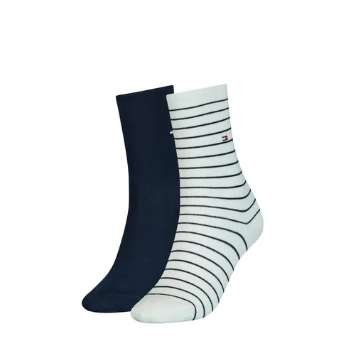 Tommy Hilfiger Classic, Calzini Donna, Bianco 394, 39-42 (Pacco da 2)