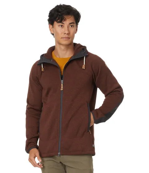 Fjallraven 82252-215 Övik Fleece Hoodie M Maglia Lunga Uomo Autumn Leaf Taglia S