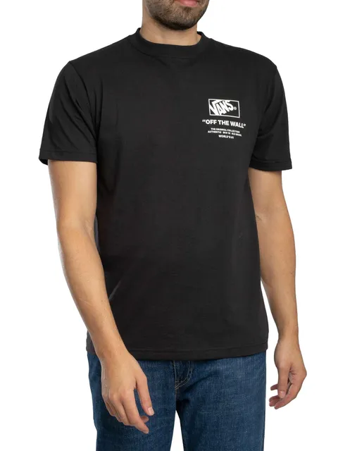 Vans Stacked Hi SS Tee, Nero/Bianco, L, Nero/Bianco, L