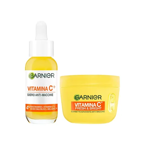 Garnier Routine Anti-Macchie: Siero Vitamina C Viso Potenziato con Niacinamide e Melasyl