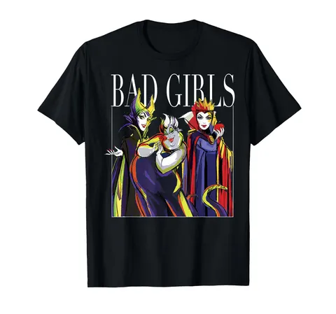Disney Villains Bad Girls Group Shot Painted Maglietta