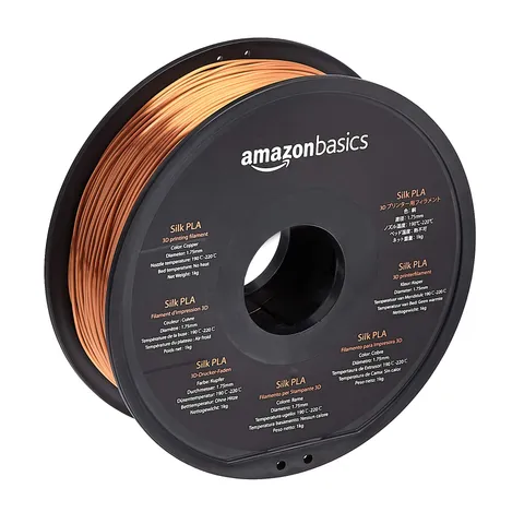 Amazon Basics Filamento in PLA effetto seta per stampante 3D, 1,75 mm, in bobina da 1 kg