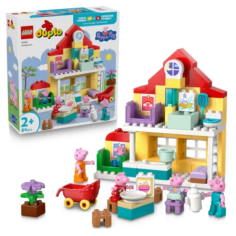 LEGO Duplo Peppa Pig Villetta Familiare - Giocattolo Didattico per Motricità Fine