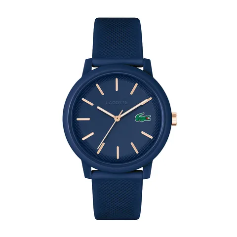 Lacoste Orologio Analogico al Quarzo da Uomo Collezione LACOSTE.12.12 con Cinturino in Silicone Blu Navy - 2011234