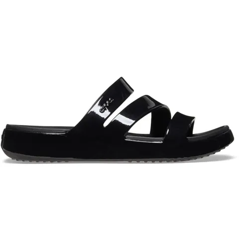 Crocs Getaway Patent Strappy, Infradito Donna, Nero, 34/35 EU
