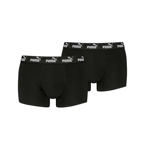PUMA Men's Elements Trunk, Black, S (2er Pack)