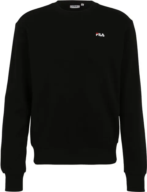 FILA Leverano Regular Crew Sweat, Nero, M Uomo