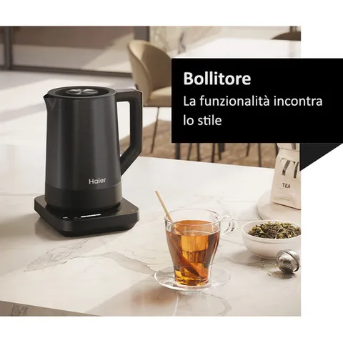 Haier Bollitore I-Master Serie 5, Acciaio inox, Capacità 1,7 L, 7 livelli di temperatura